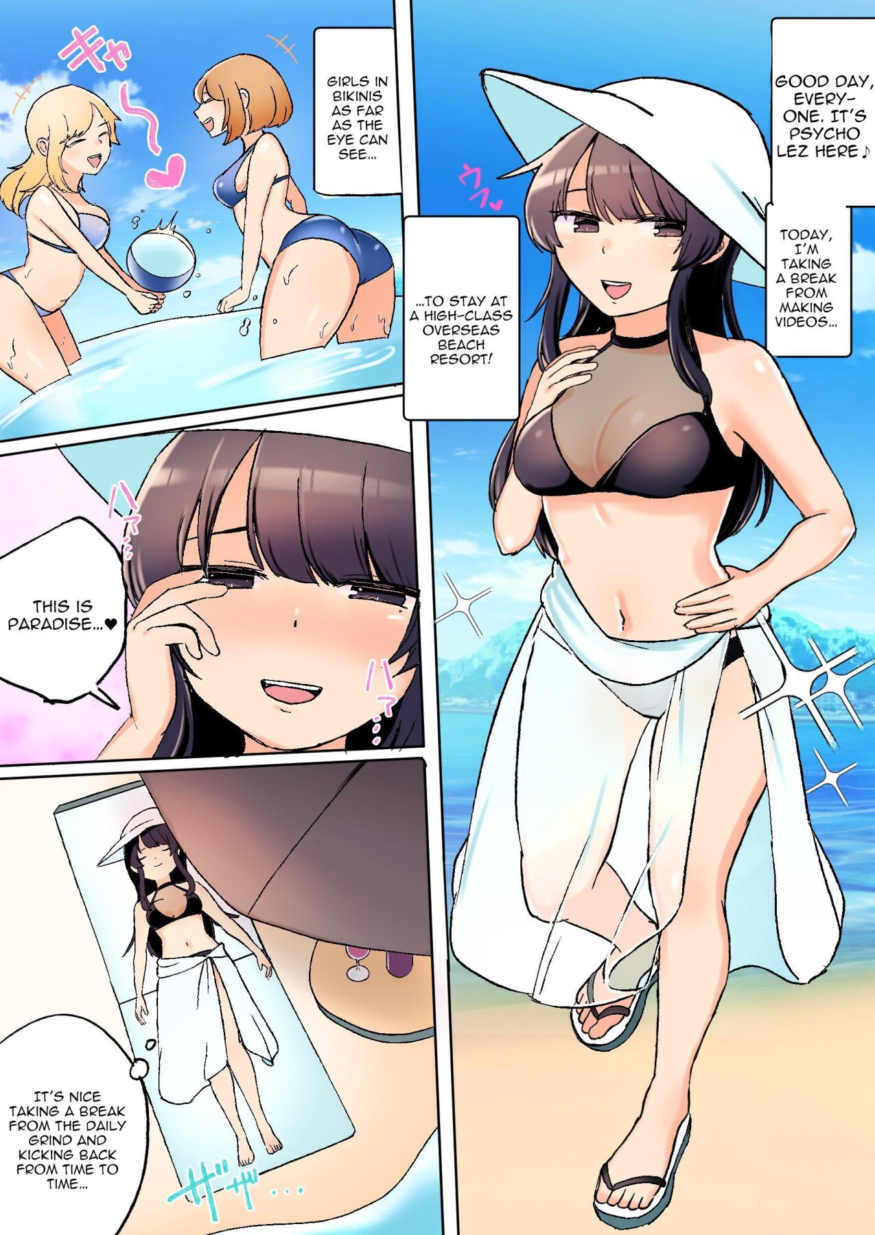 Hentai Manga Comic-Psycho Lez Senpai's Summer Vacation-Read-3